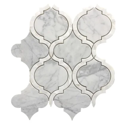 Alice Pearl Statuario · 9.75" x 11.75" mosaic product sample