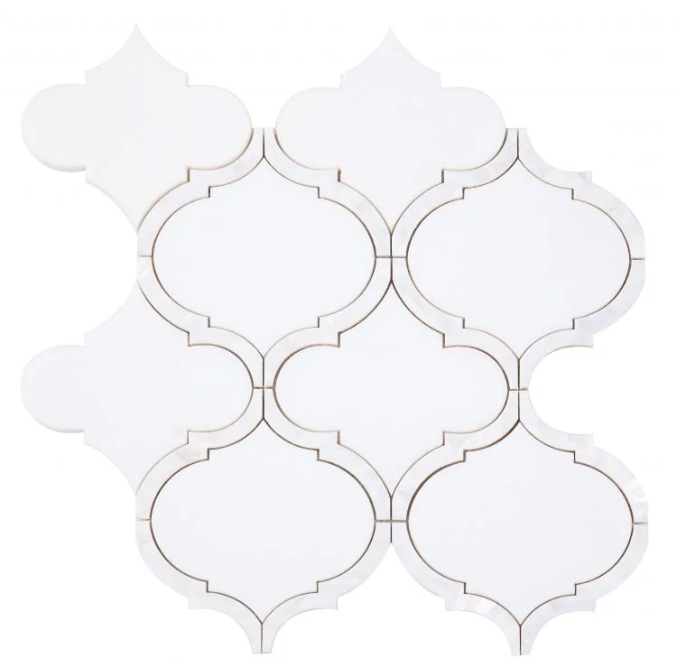 Alice Pearl Thassos New · 11.5" x 12" mosaic product sample