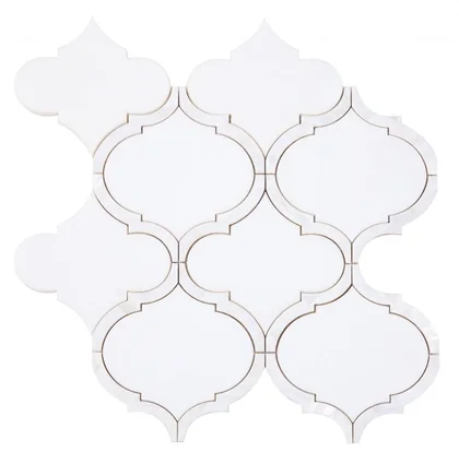 Alice Pearl Thassos New · 11.5" x 12" mosaic product sample