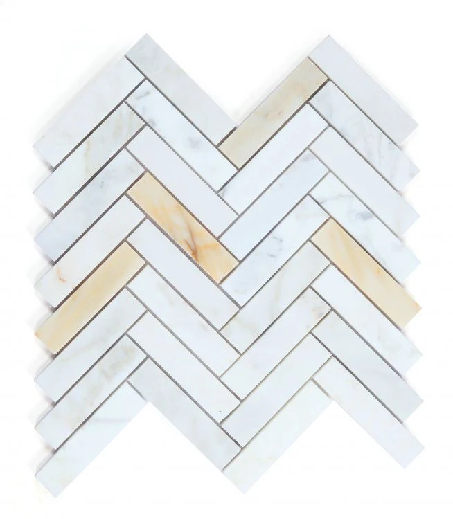 Herringbone Calacatta Gold Honed product photograph
