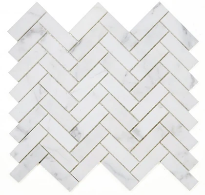 Herringbone Calacatta White Honed product photograph