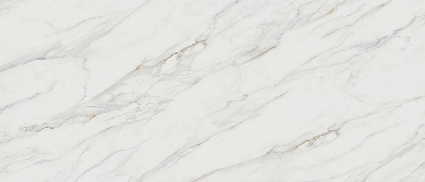 Calacatta Lapiza polished slab photograph; color and pattern reference