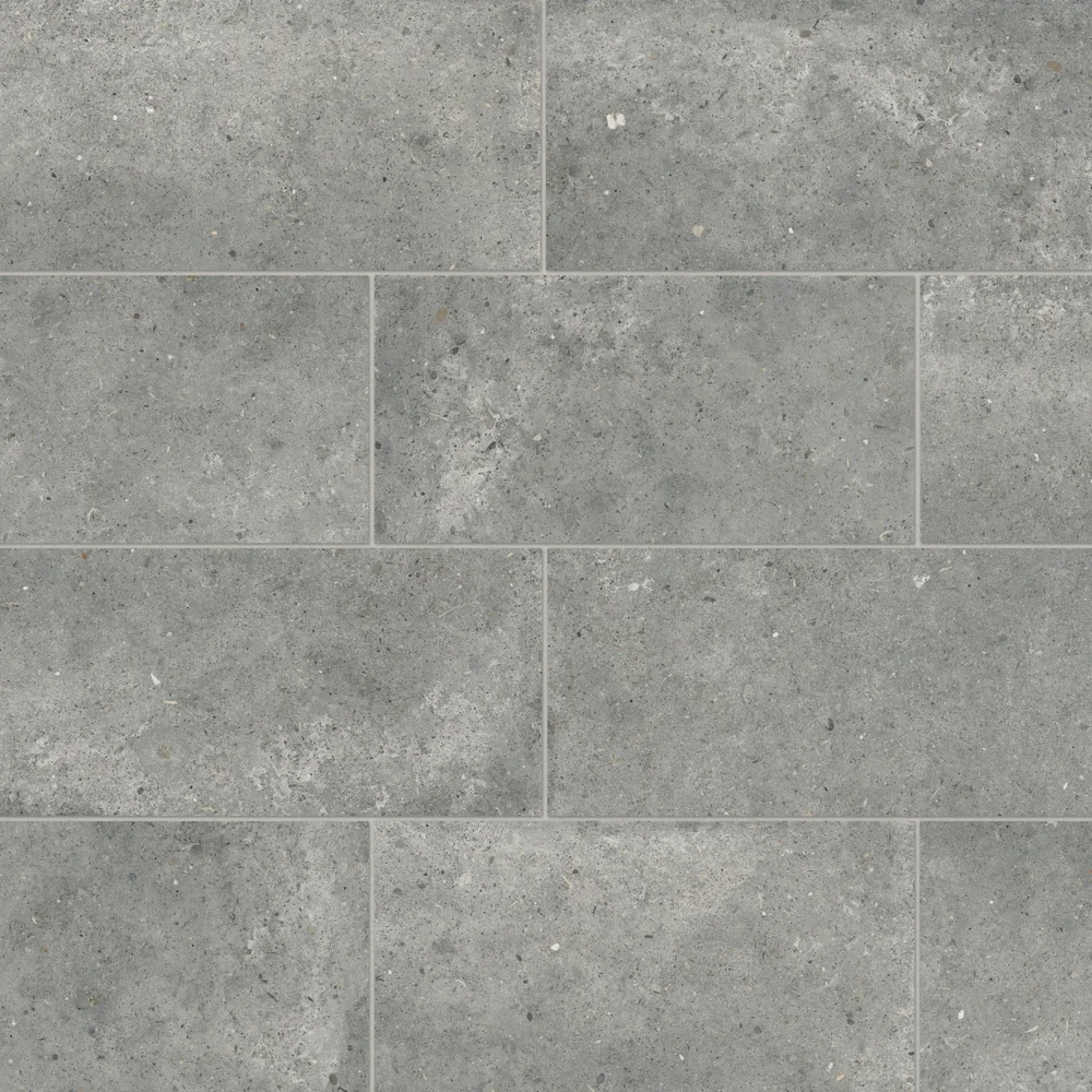 Grey matte porcelain field tile product photograph