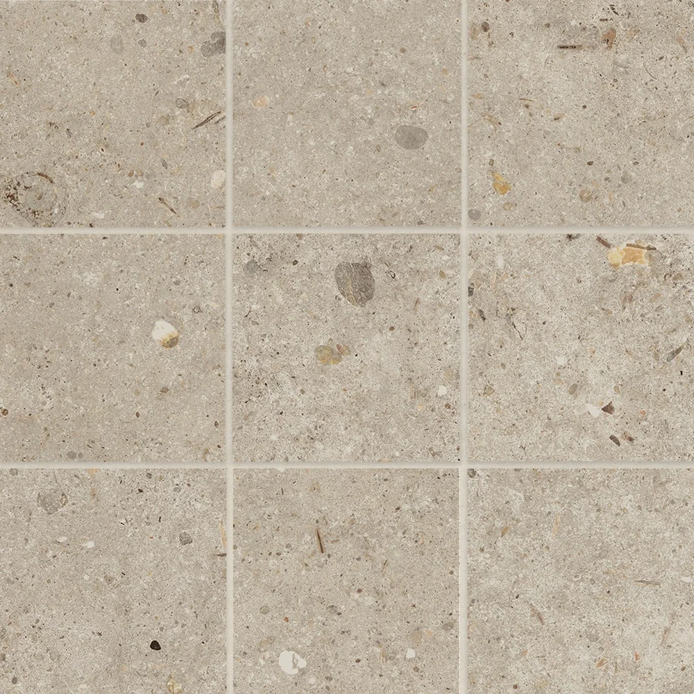 Ecru matte porcelain mosaic sheet product photograph