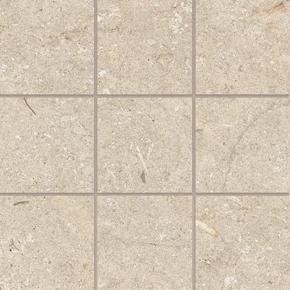 Beige matte porcelain mosaic sheet product photograph