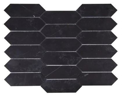 Elongated Hex Marquina 11.75 x 15 product photograph