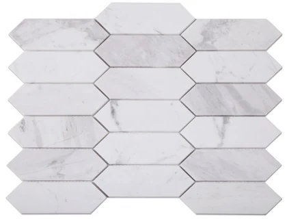 Elongated Hex White 11.75 x 15 product photograph