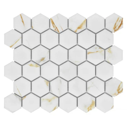 Hulu Hexagon Calacatta Matte 2 x 2 11 x 12.75 product photograph