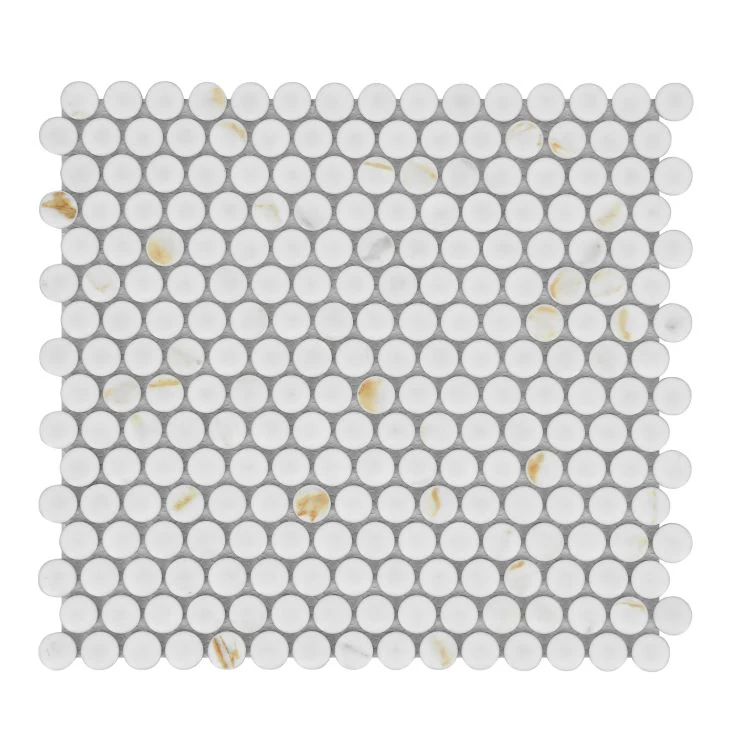 Penny Round Calacatta Matte (Porcelain) 11.5 x 12.25 product photograph