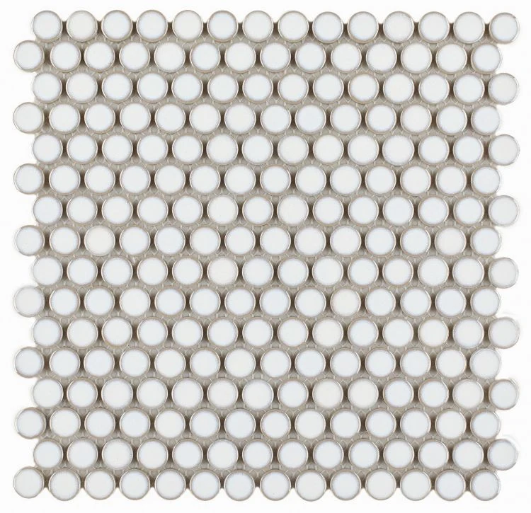 Penny Round Fancy White 11.5 x 11.5 product photograph