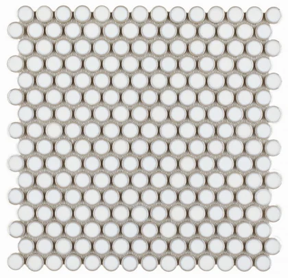 Penny Round Fancy White 11.5 x 11.5 product photograph