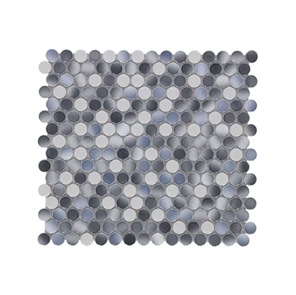 Penny Round Gradient Grey Glossy 11.5 x 12.25 product photograph