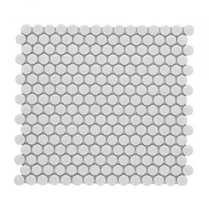 Penny Round Light Grey Matte 11.5 x 12.25 product photograph