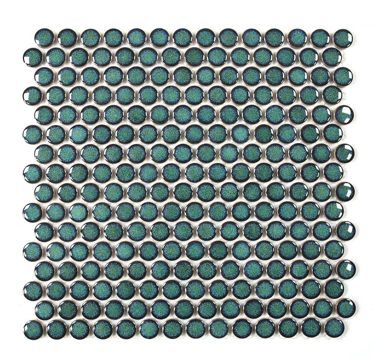 Penny Round Turquoise 11.5 x 11.5 product photograph