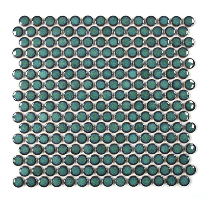 Penny Round Turquoise 11.5 x 11.5 product photograph