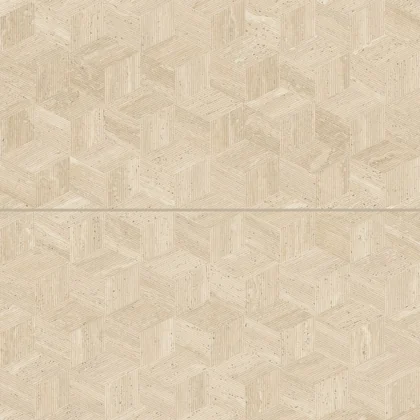 Cream · 24" x 48" Satin cube decorative tile material surface reference