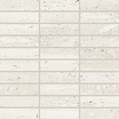 White · 1" x 4" Satin rectangle mosaic material surface reference