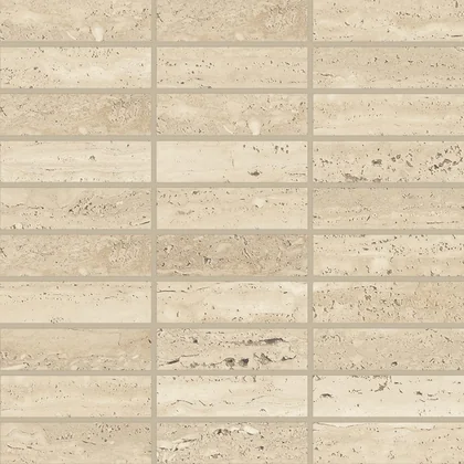 Cream · 1" x 4" Satin rectangle mosaic material surface reference