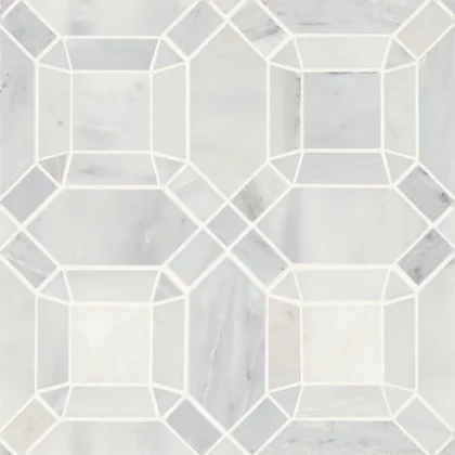 Oriental White · Monet Square - Mosaic 1 color and pattern reference