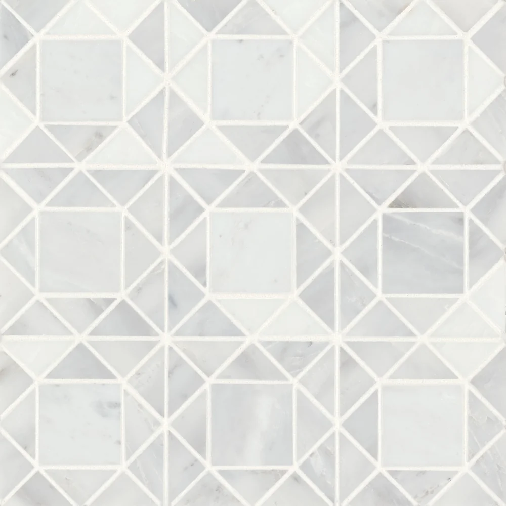 Oriental White · Monet Square - Mosaic 2 color and pattern reference