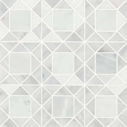 Oriental White · Monet Square - Mosaic 2 color and pattern reference