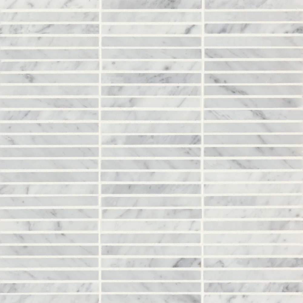 White Carrara · Monet Brick - Mosaic 3 color and pattern reference