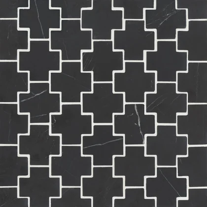 Nero Marquina · Monet Cross - Mosaic 4 color and pattern reference
