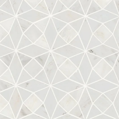 Oriental White · Monet Triangle - Mosaic 5 color and pattern reference
