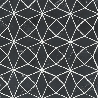 Nero Marquina · Monet Triangle - Mosaic 5 color and pattern reference