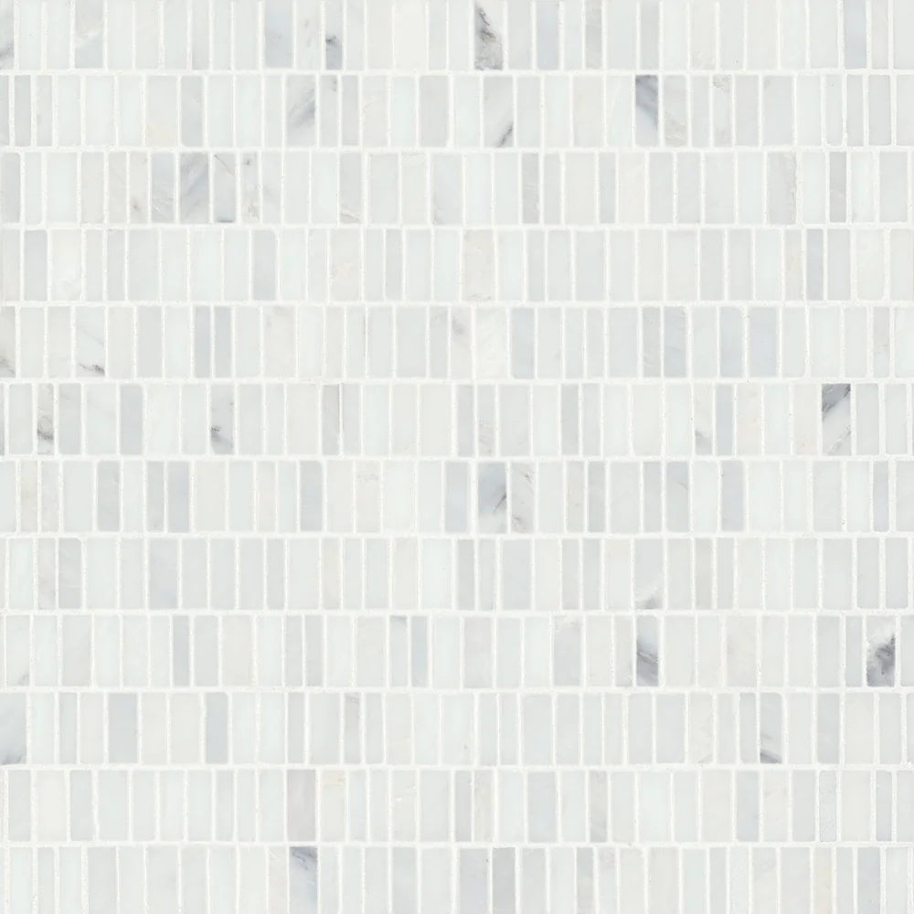 Oriental White · Monet Mini-Brick - Mosaic 7 color and pattern reference