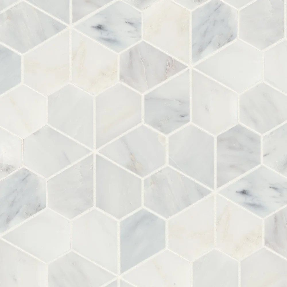 Oriental White · Monet Flower - Mosaic 9 color and pattern reference