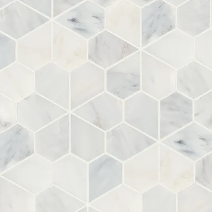Oriental White · Monet Flower - Mosaic 9 color and pattern reference