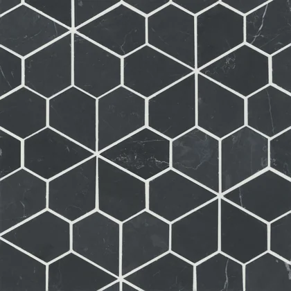 Nero Marquina · Monet Flower - Mosaic 9 color and pattern reference