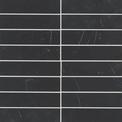 Nero Marquina · Monet 2" x 8" rectangle tile color and pattern reference