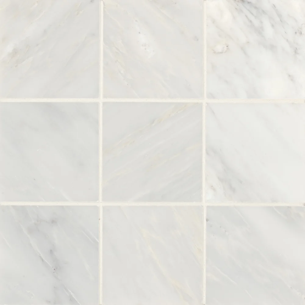 Oriental White · Monet 4" x 4" square tile color and pattern reference
