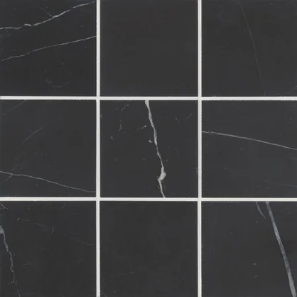 Nero Marquina · Monet 4" x 4" square tile color and pattern reference
