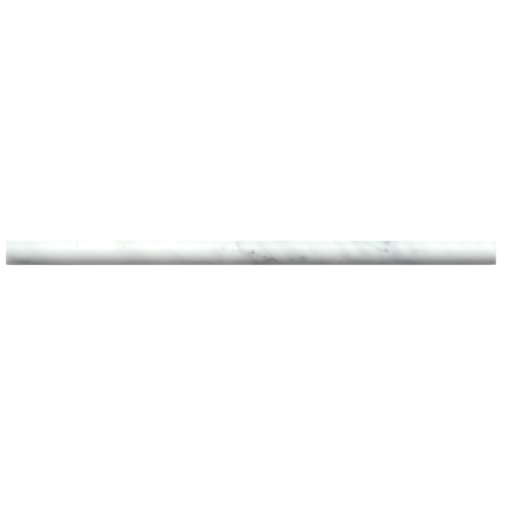 White Carrara · Monet 0.5" x 12" marble trim product sample