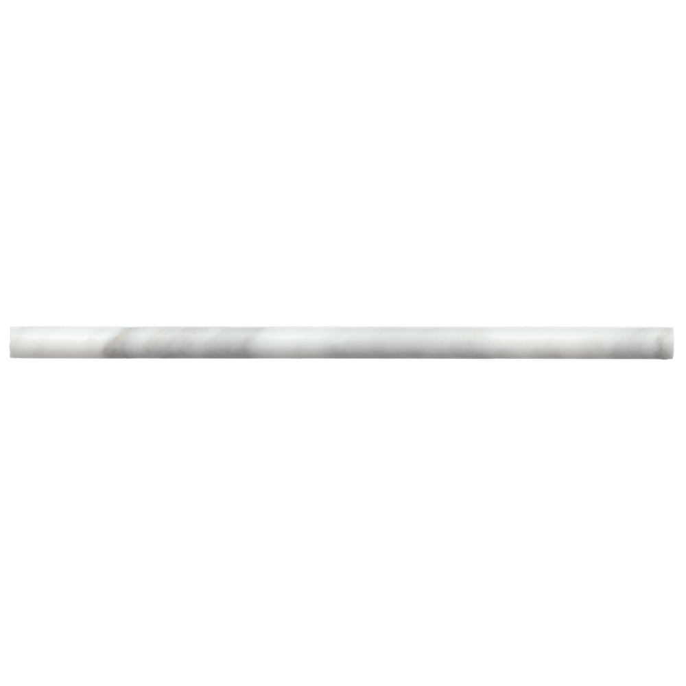 Oriental White · Monet 0.5" x 12" marble trim product sample