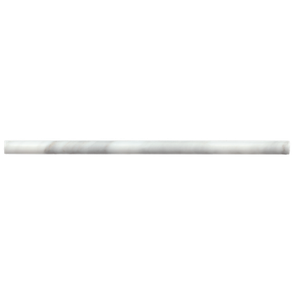 Oriental White · Monet 0.5" x 12" marble trim product sample
