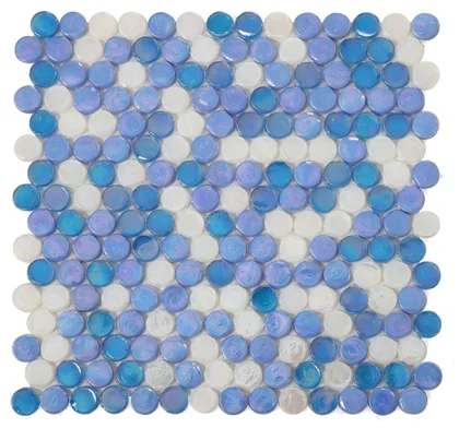 Laguna Beach Penny glass mosaic product sample
