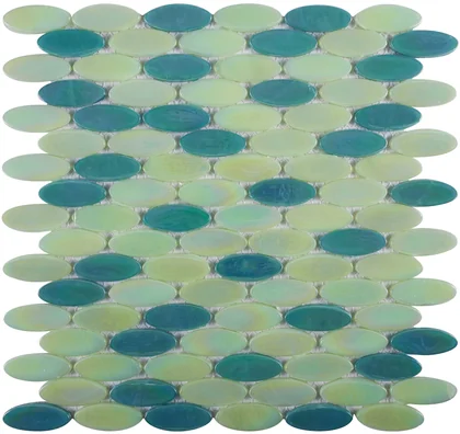 Laguna Green glass mosaic product sample