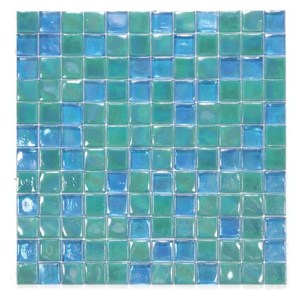 Laguna Lake Square glass mosaic product sample