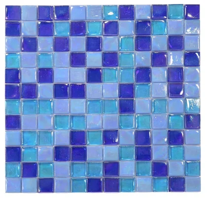 Laguna Ocean Square glass mosaic product sample