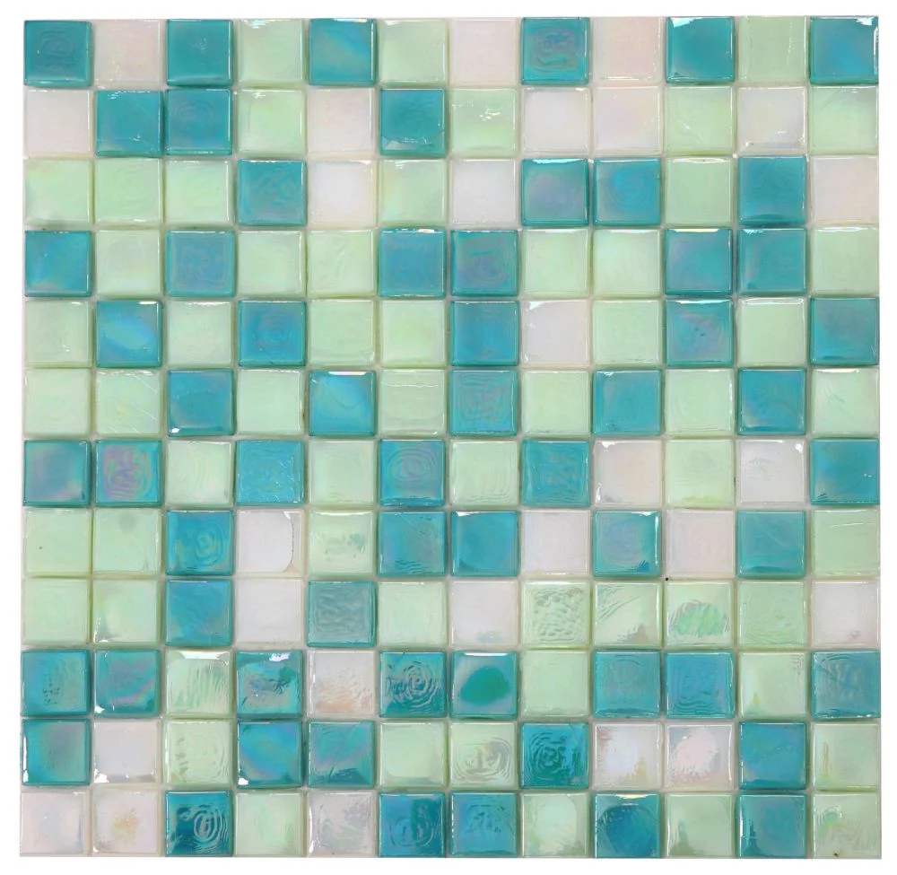 Laguna Spring Square glass mosaic product sample