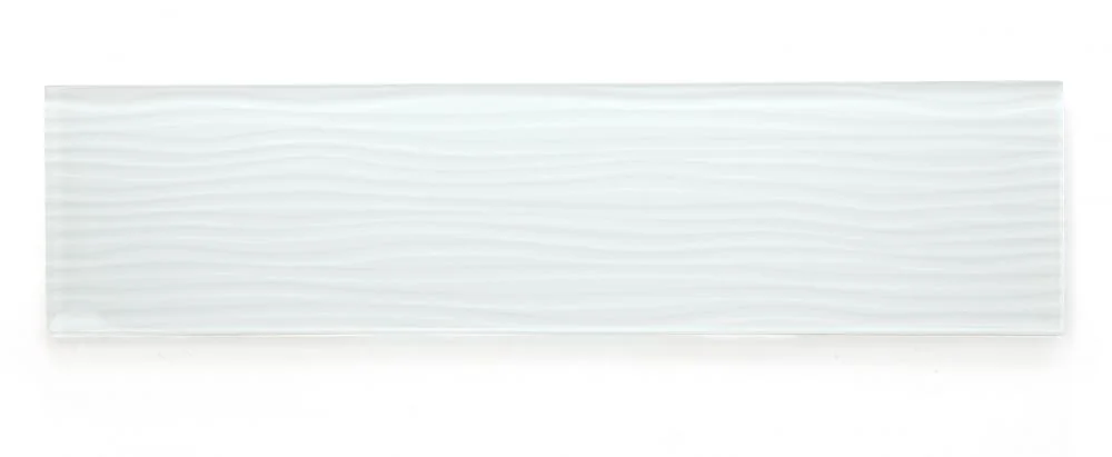 Lucy Silver White · 4" x 16" glass field tile product sample