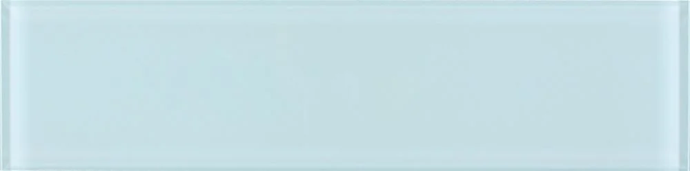 Lucy Turquoise Glossy · 4" x 16" glass field tile product sample