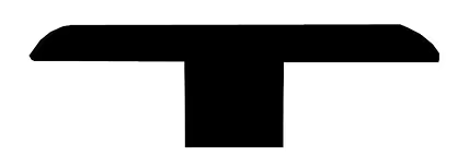 Generic T mold profile illustration; HENNESSY is an ordering color and is not depicted