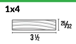 1x4 · Surfaced Four Sides — Moulding Profiles catalog reference