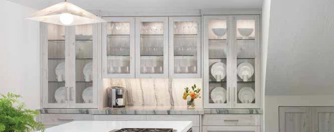 Glass-insert cabinetry application