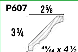P607 · Crown — Moulding Profiles catalog reference